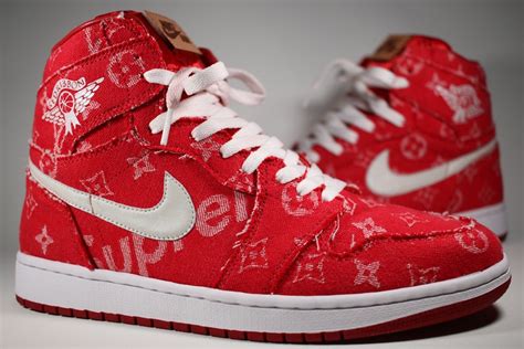 supreme louis vuitton air jordan 1 price|supreme vs Louis Vuitton red ribbon.